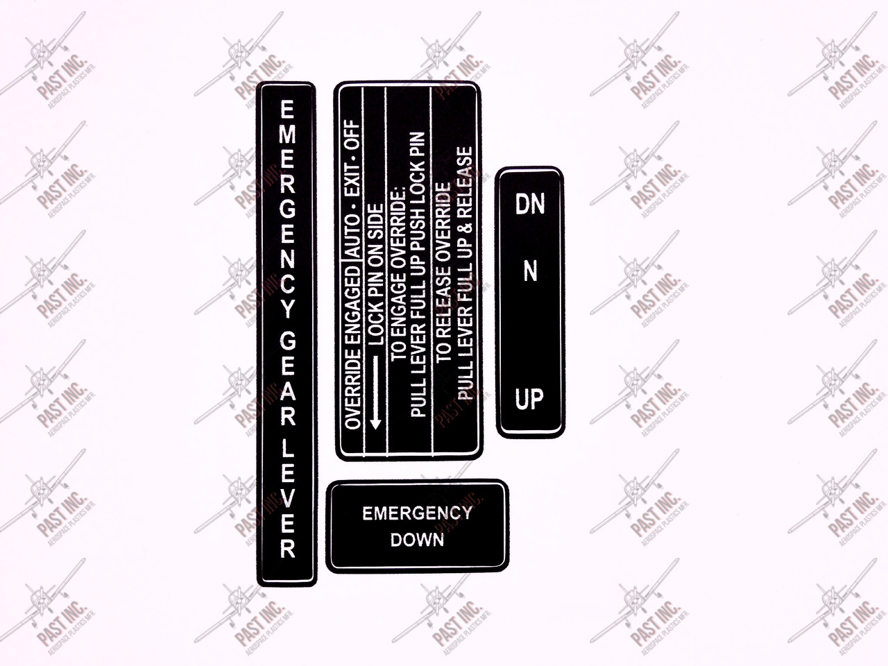 50107 - Emergency Flap Handle Decal Set, Piper