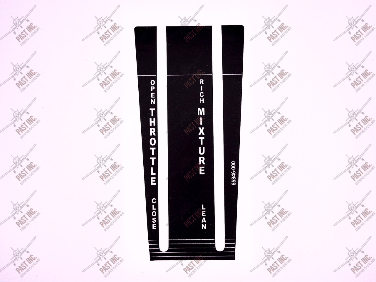 50115 - Throttle & Mixture, 3-Prong, Decal, Piper