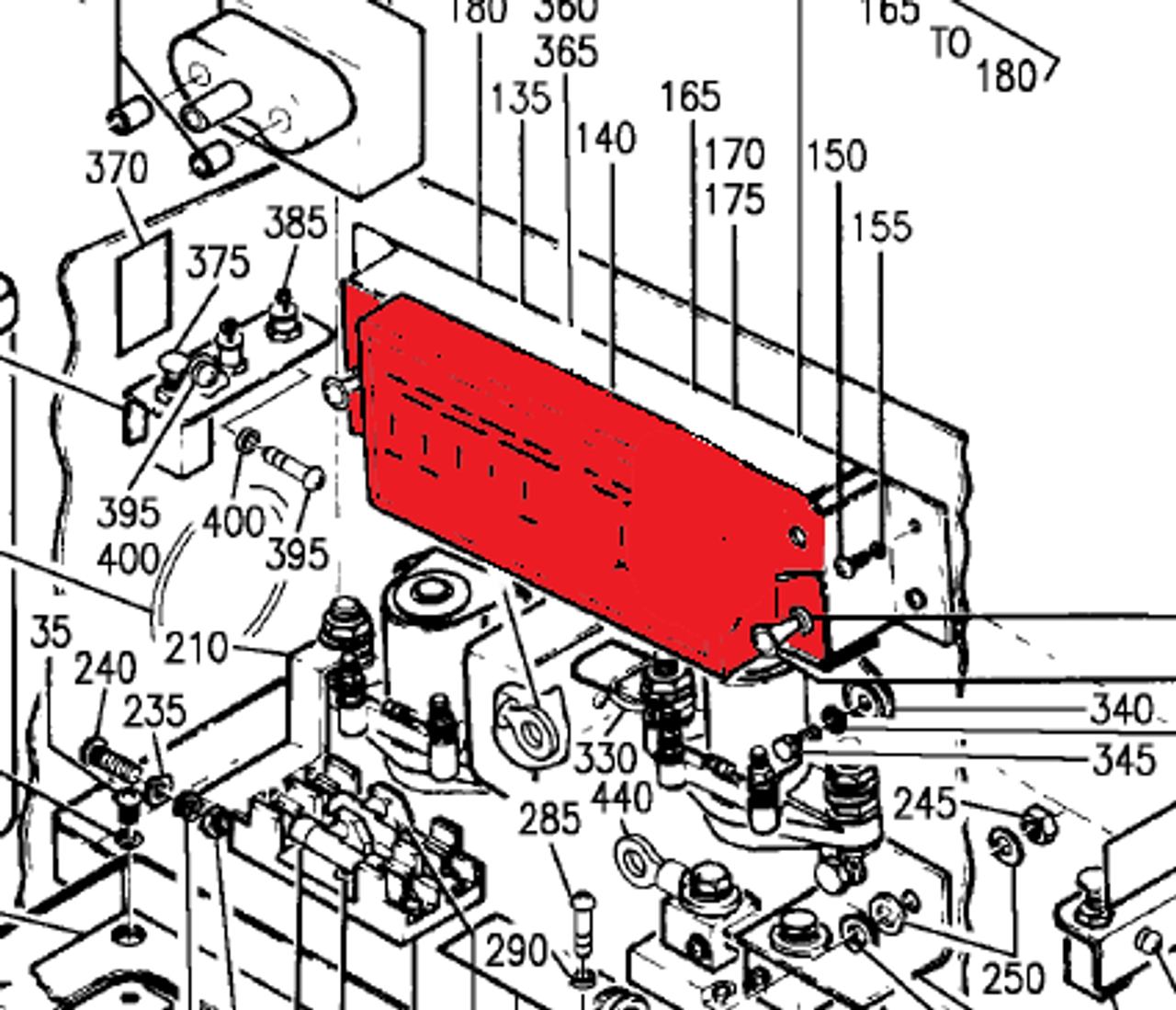 Beechcraft 1900, 1900C, 1900D Fuse Cover P114-361043-3, 114-361043-3.