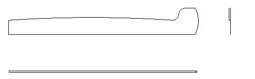 P169-534096-4, Beechcraft, B19, C23, B24R, C24R, MOLDING, UPPER RH CABIN DOOR, 169-534096-4
