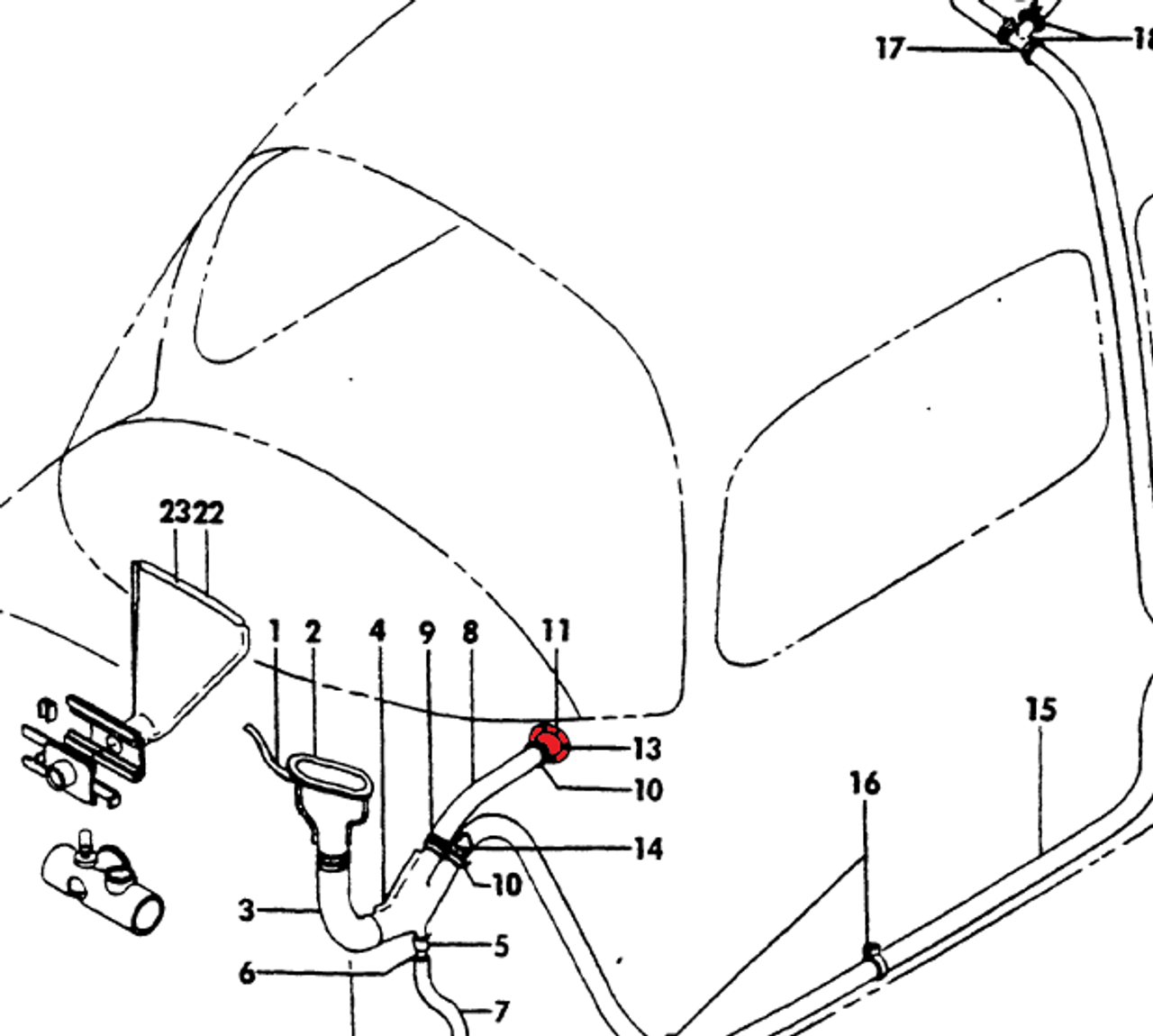 BEECHCRAFT B19, C23, B24R ESCUTCHEON, RH P169-554017-2, 169-554017-2