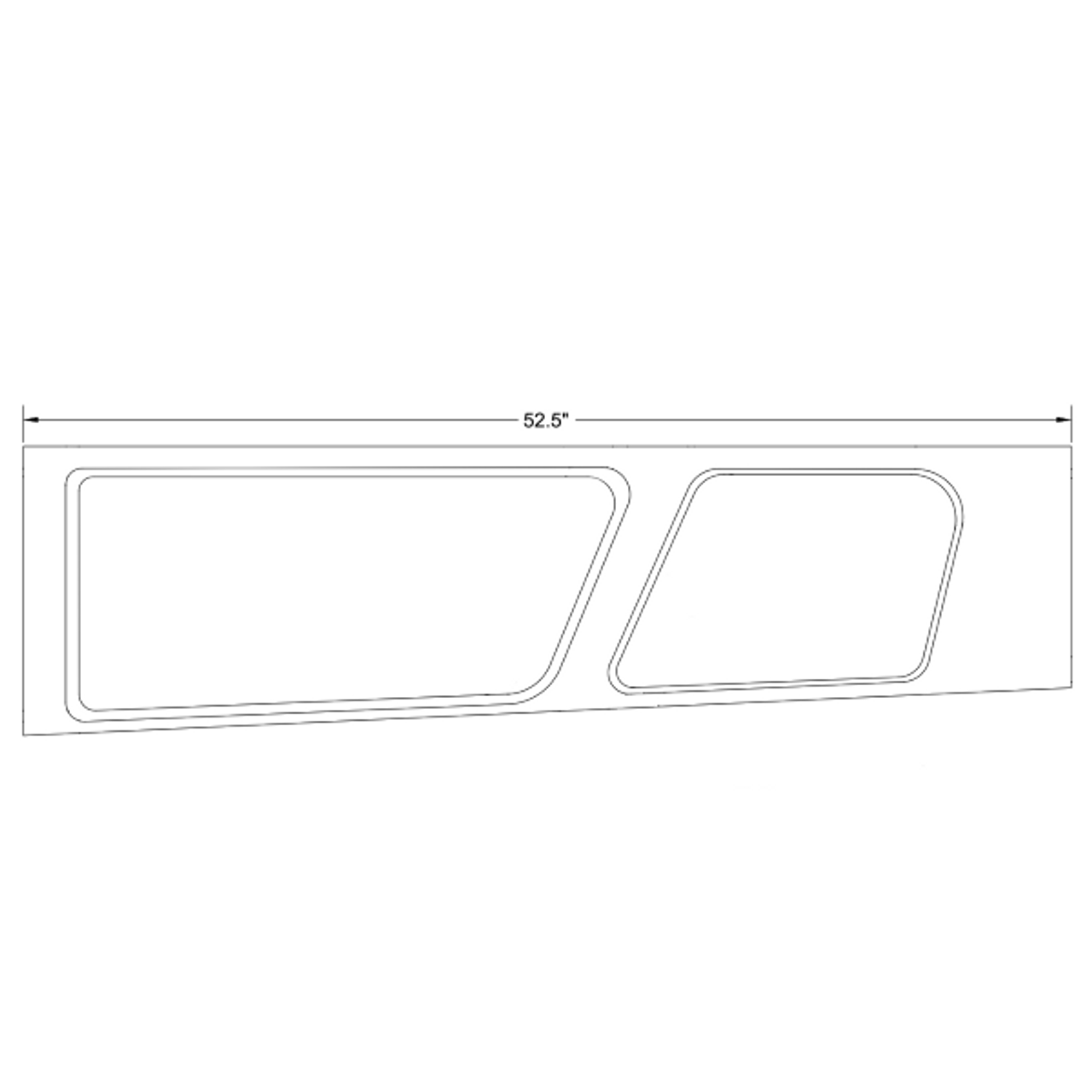 Piper PA-24-260, PA-30 Front Right Window Moulding Assembly.