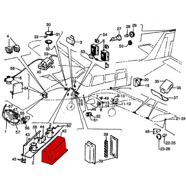 P96600-00, Piper PA-34, Starter Solenoid Cover, 96600-00, 96600-02, 9600-000, 9600-002