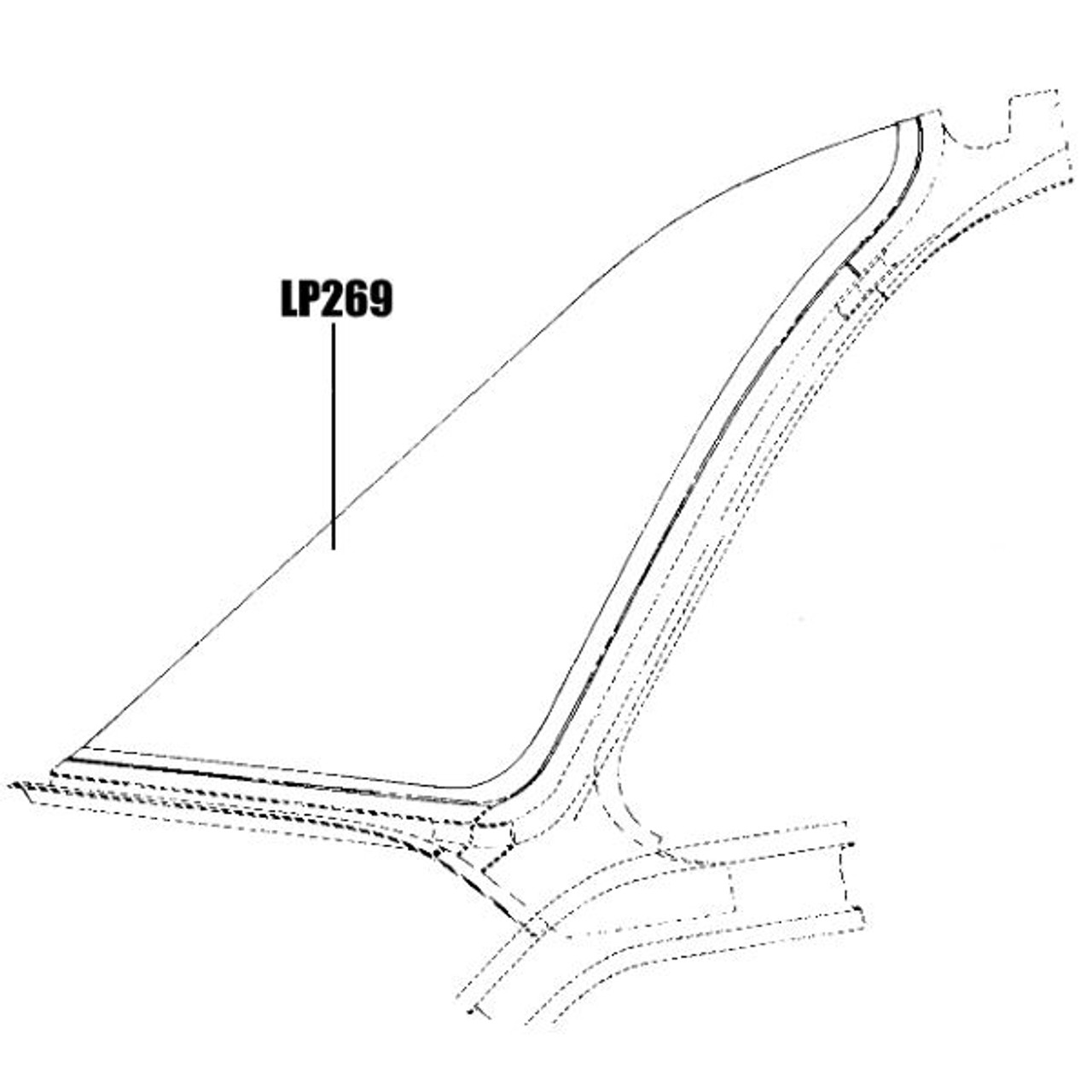 LP269.500 Beechcraft 33 / 35 Windshield - One Piece - STC. 96-420029-1, 96-420029-3