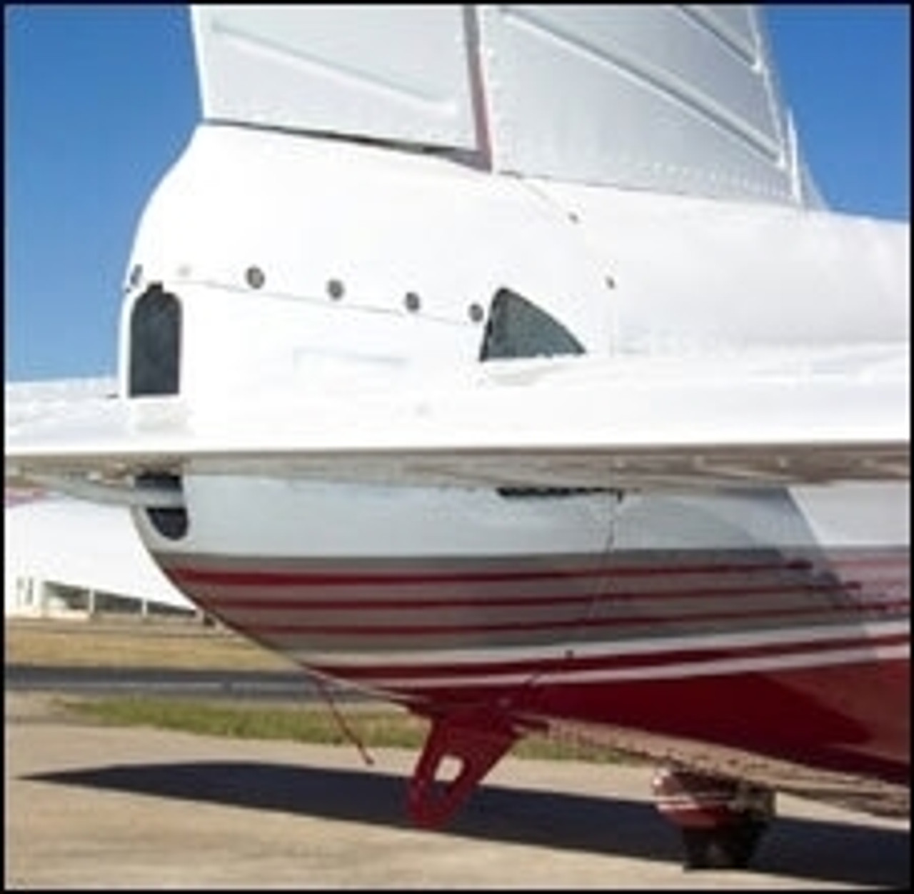 Installed Piper upper tailcone. OEM P/N 66822-08
