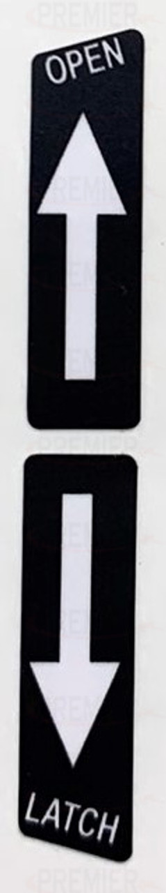 DECAL ONLY - Piper PA-28, PA-32, PA-34 Door Latch Pan. H79542-05, 79542-05, 79542-005