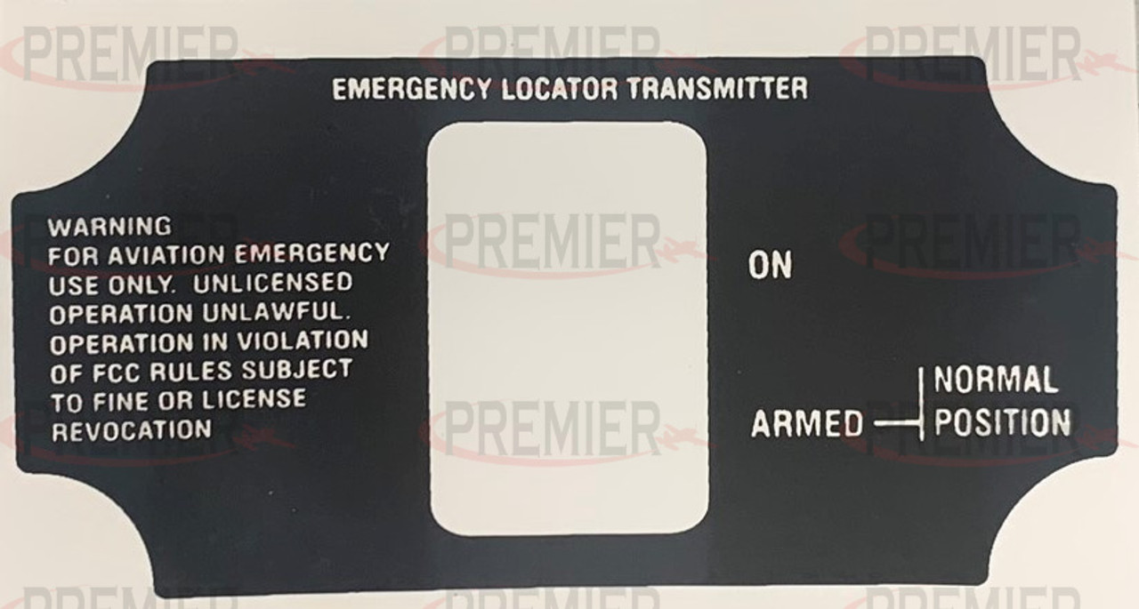 DECAL ONLY, Piper PA-28, 32, 34, 44 Elt Switch Cover. H79463, 79463-00, 79463-000, 79463-02, 79463-002