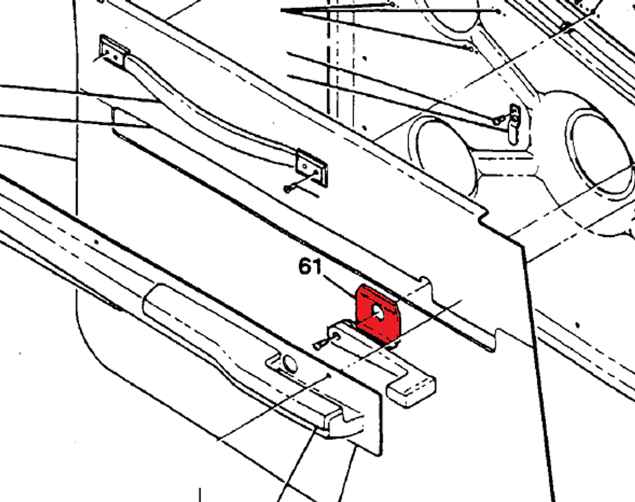 CESSNA 172RG, F172P, 172P, R172K, FR172K ESCUTCHEON-CABIN DOOR, HANDLE P0705042-5, 0705042-5