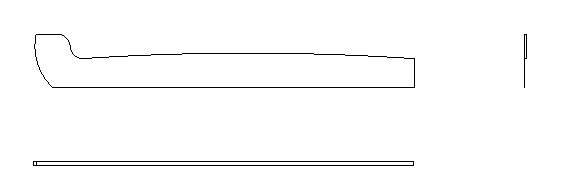 P169-534093-7, MOULDING, UPPER LH, CABIN DOOR, 169-534093-7, beechcraft, part, plane part, plastic part