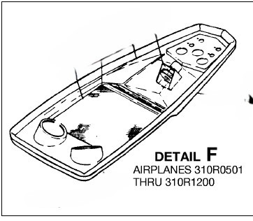 P0819012-16, Cessna 310, Console-Overhead, 0819012-16