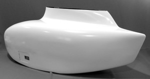 GF79890-00, Fiberglass Main Wheel Fender, Left. Piper PA-28, PA-32 Late Models, Shell Only
