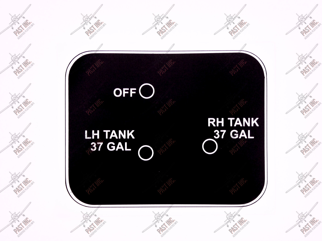 P35-924256-3-Decal, RH & LH Tank - 37 Gal Decal, Includes Plate, Beechcraft
