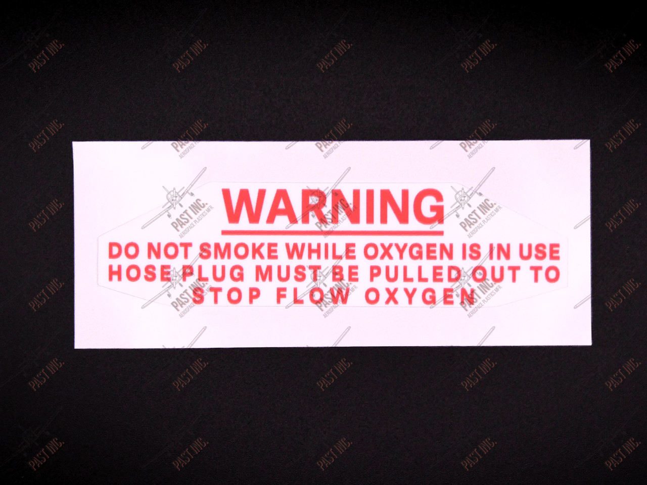 60041, Warning - Do Not Smoke While Oxygen is in Use, Decal