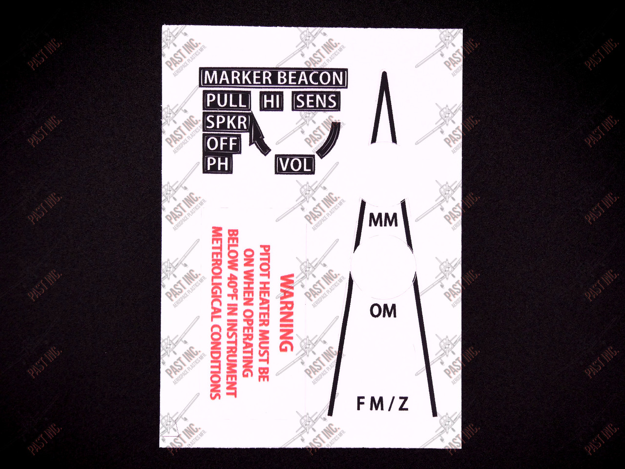 60055, Decal Set - Marker Beacon & Warning Pitot Heater