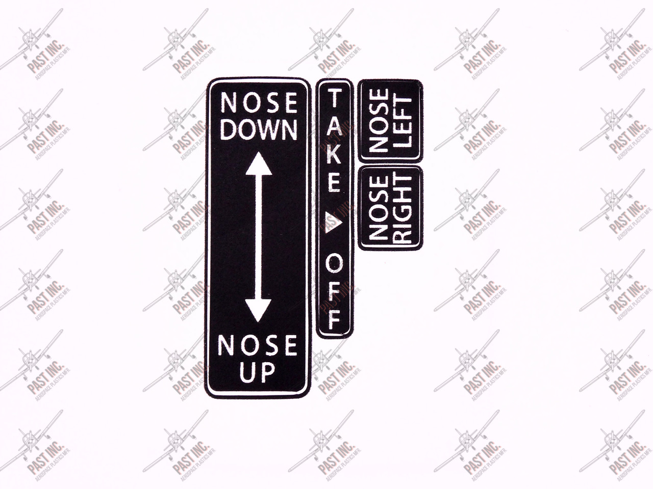0713811-30-Decal, Four Piece Decal Set - Nose Down/Up/Left/Right & Takeoff, Cessna