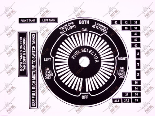 50103 - Fuel Selector Decal Set, Cessna 182