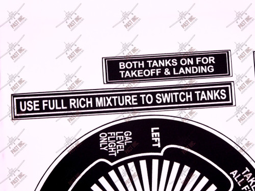 50103 - Fuel Selector Decal Set, Cessna 182