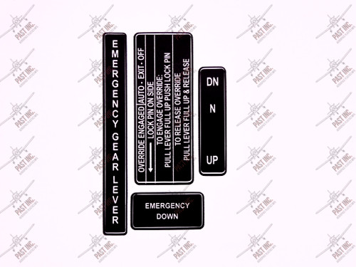 50107 - Emergency Flap Handle Decal Set, Piper