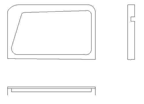 P1200535-20, CESSNA 210G, T210G, 210H, T210H, 210J, T210J, MOULDING DOOR WINDOW, AFT, RH, 1200535-20