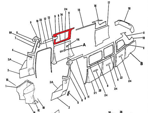 P1215023-1, Cessna 207/T207, Molding Window, RH, 1215023-1