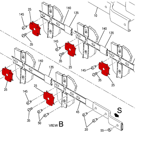 Beechcraft 1900D Cap Strip Intersection Cover P129-530071-5, 129-530071-5, 129-530071-1.