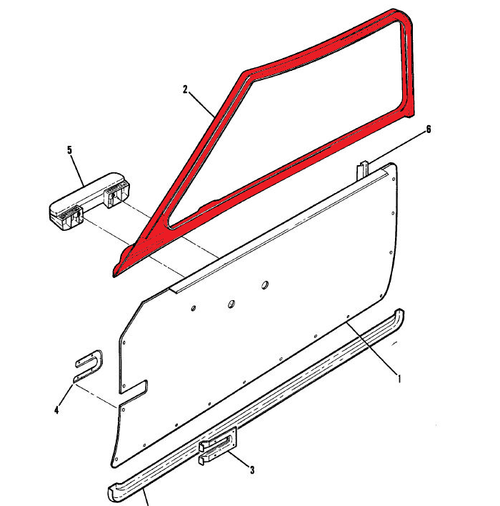 P1715019-18, Cessna 177, Molding Assy, Window RH, 1715019-18