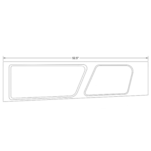 P25416-00, Piper PA-24-260, PA-30, Front Right, Window Molding Assembly, 25416-00