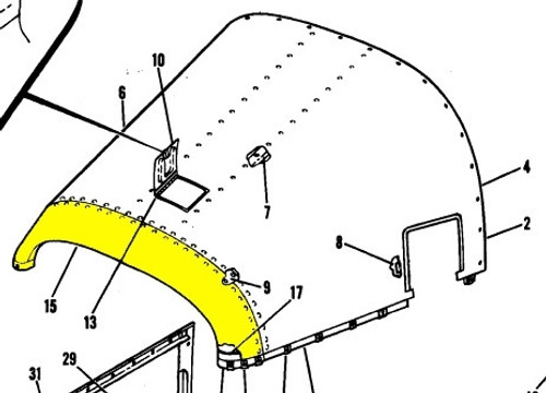 Cessna 180 / 182 Upper Nose Cap. SC180303-1