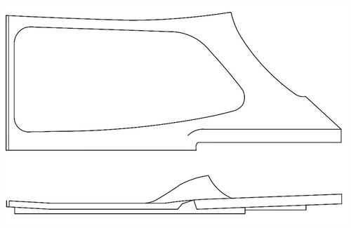 Cessna 172K RH Side Window. P0514012-2, 0514012-2, 0514012-2-532