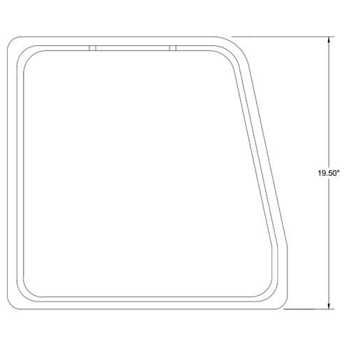 P0714023-2, Cessna 182P, 182Q, RH Seat Back Trim, 0714023-2