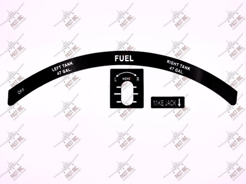 50094-2 - Fuel 47 Gal. With Left/Right Nose & Mike Jack Decal, Piper