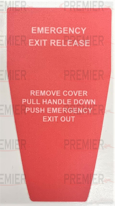 DECAL ONLY, Piper PA-31 Navajo Emergency Exit Release Cover H41307-03, 41307-03, 41307-003
