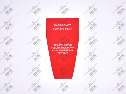 50092 - Emergency Exit Release Decal, Piper