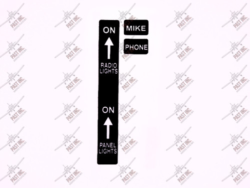 50109 - Narrow Radio Lights, Panel Lights, & Mic/Phone, Piper