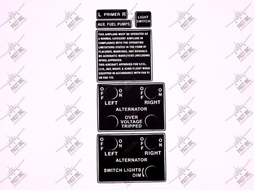 50110 - Switch Panel Decal Set, Piper