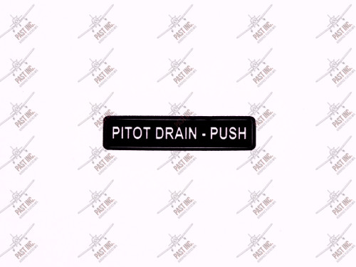 50118 - Pitot Drain, Push Decal, Piper