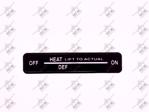 50125 - Off & On Heat/Def Decal, Piper