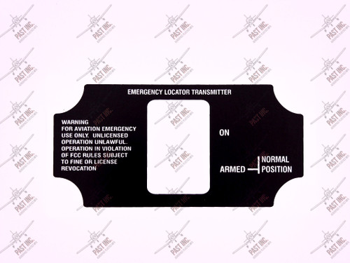 50129 - Emergency Locator Transmitter Decal, Piper