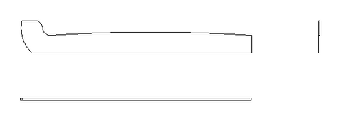 P169-534093-7, MOULDING, UPPER LH, CABIN DOOR, 169-534093-7, beechcraft, part, plane part, plastic part