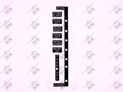 60047 - Console/Pedestal Controls Decal Set, Cessna