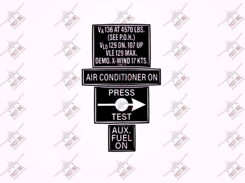 P36848-03-Decal, Instrument Panel Decal Set, Piper