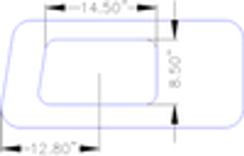 RH Non Opening Door window - W/ Large Vent - 1219
