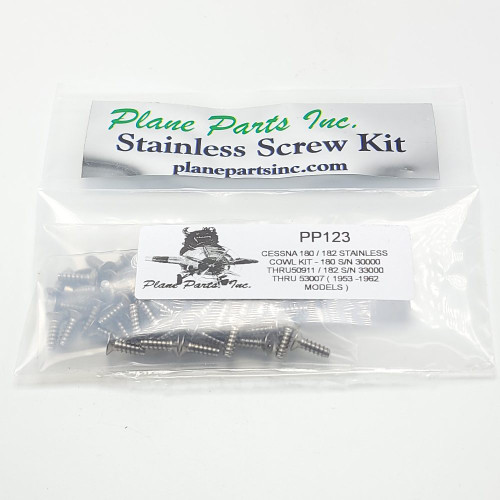 Cessna 180 / 182 stainless cowl kit. For models built between 1953 and 1962