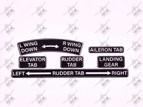 P96-324102-1-Decal, Upper Console Controls Decal Set, Beechcraft
