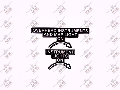 169-534122-1-Decal, Overhead Instruments & Map Light Decal, Beechcraft