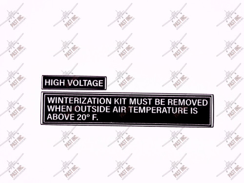 P0413544-11-Decal, Winterization & High Voltage Decal, Cessna