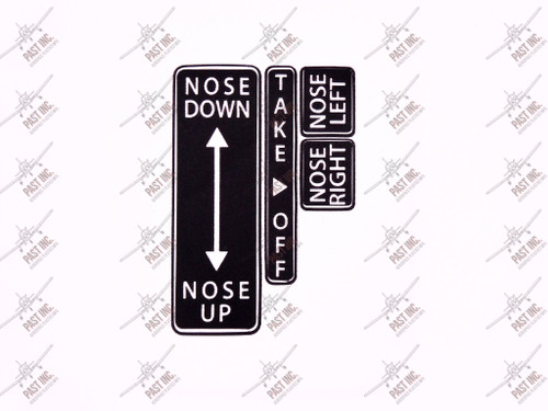 0713811-30-Decal, Four Piece Decal Set - Nose Down/Up/Left/Right & Takeoff, Cessna