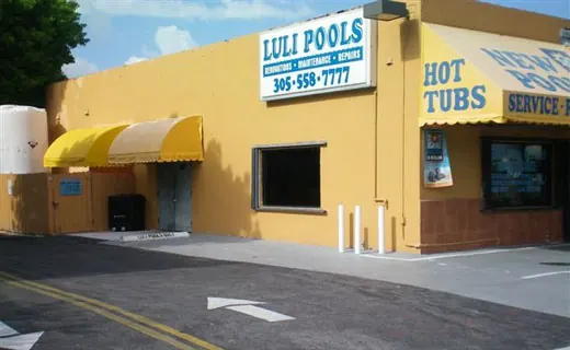 Local de Luli Pools en Miami publicado en su página oficial de ubicaciones