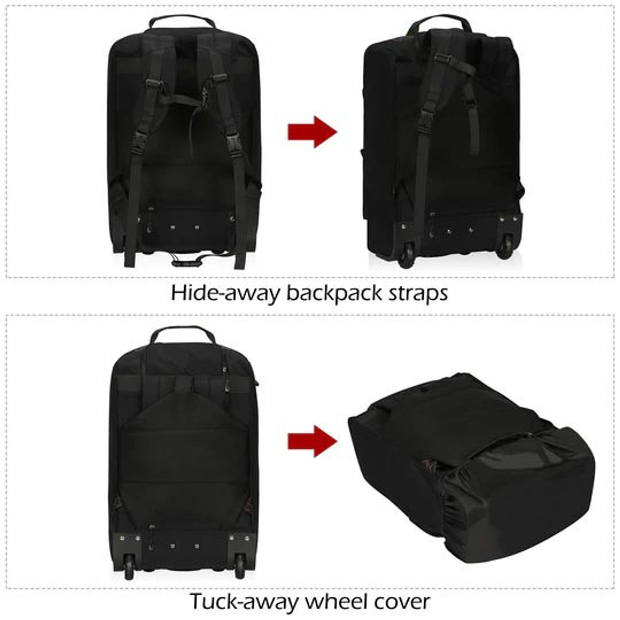 Carry on luggage with shop backpack straps and wheels