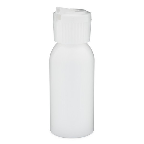1 oz Natural (Semi-Translucent) Plastic Bottle with Poly Flip Spout
